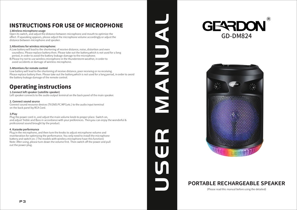 GEARDON GD DM824 USER MANUAL Pdf Download ManualsLib