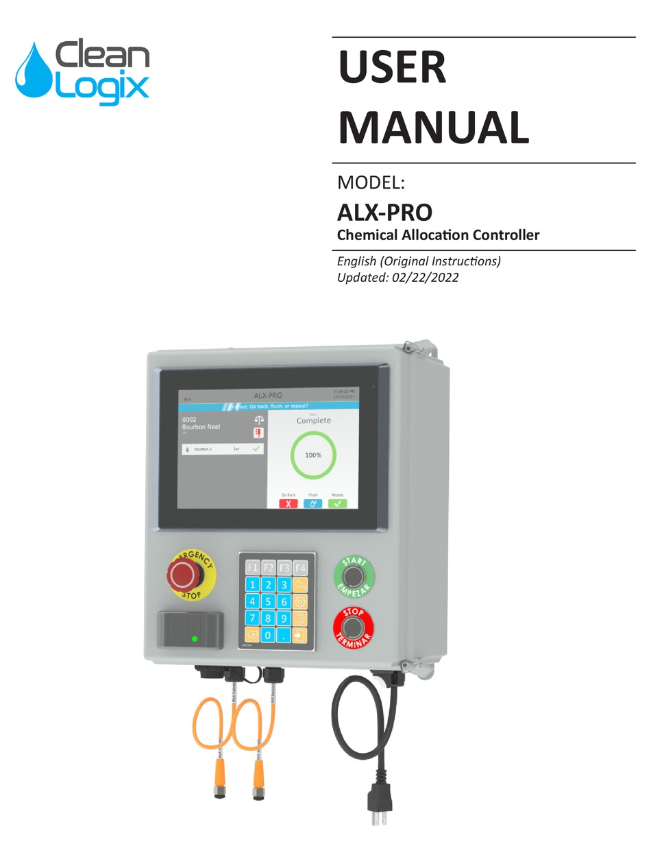 CLEAN LOGIX ALXPRO USER MANUAL Pdf Download ManualsLib