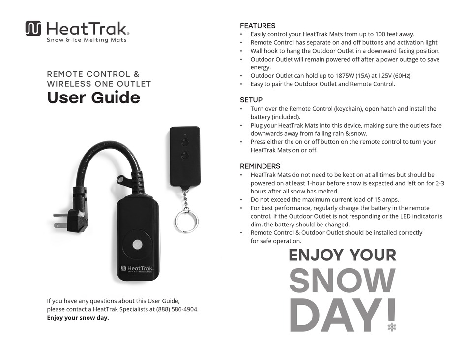 HEATTRAK WIRELESS ONE USER MANUAL Pdf Download ManualsLib