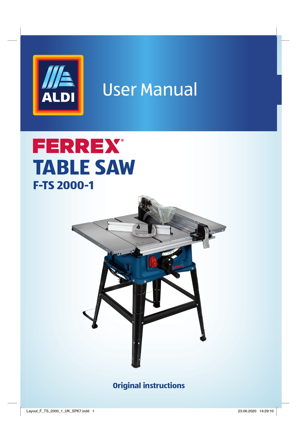ALDI FERREX FTS 20001 USER MANUAL Pdf Download ManualsLib