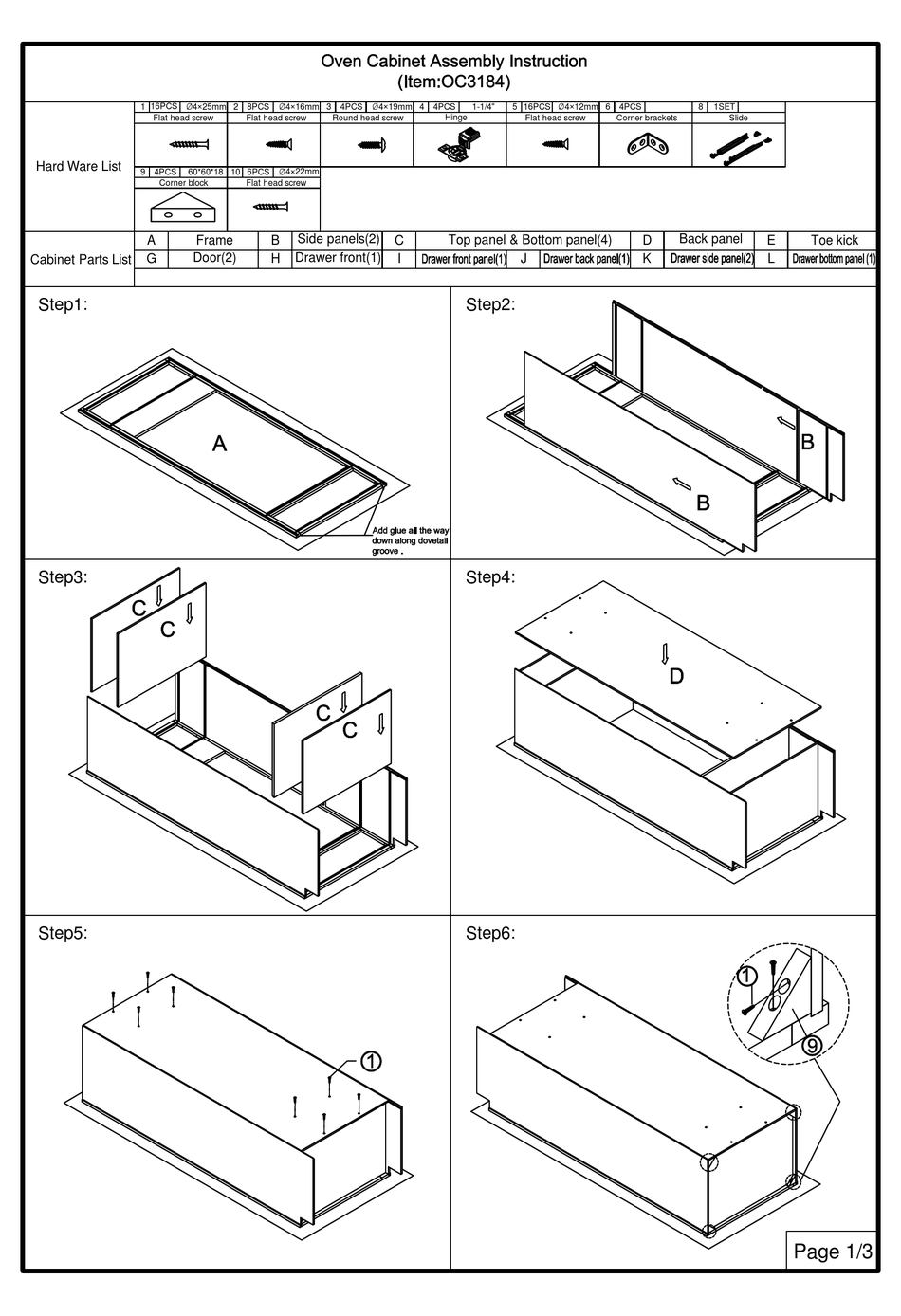 GREENCASTLE OC3184 ASSEMBLY INSTRUCTION Pdf Download ManualsLib