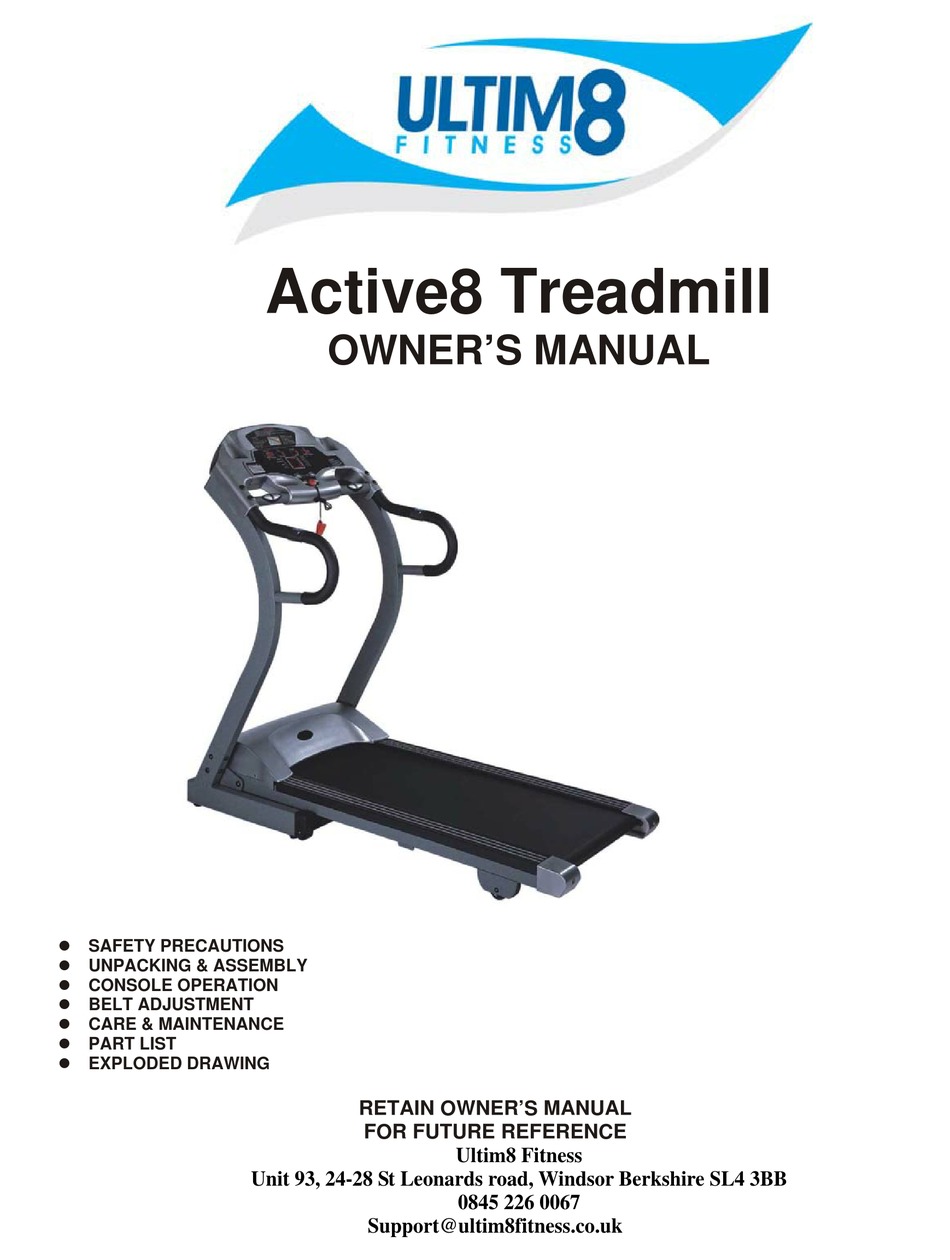 ULTIM8 FITNESS ACTIVE8 OWNER'S MANUAL Pdf Download ManualsLib
