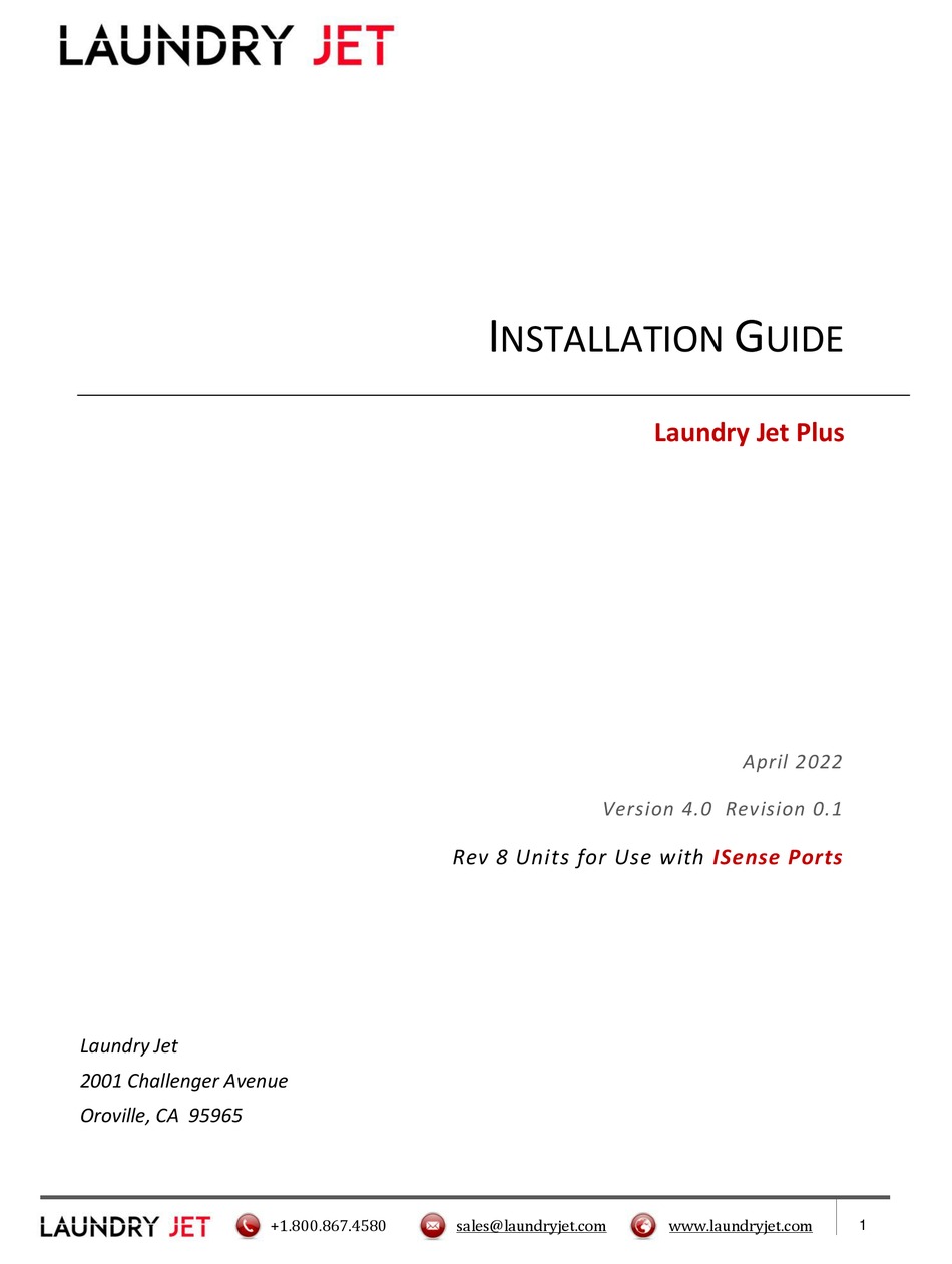 LAUNDRY JET PLUS INSTALLATION MANUAL Pdf Download ManualsLib