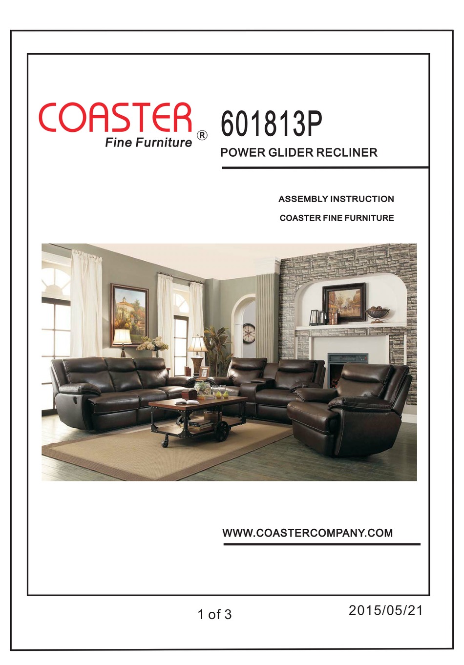 COASTER 601813P ASSEMBLY INSTRUCTION Pdf Download ManualsLib