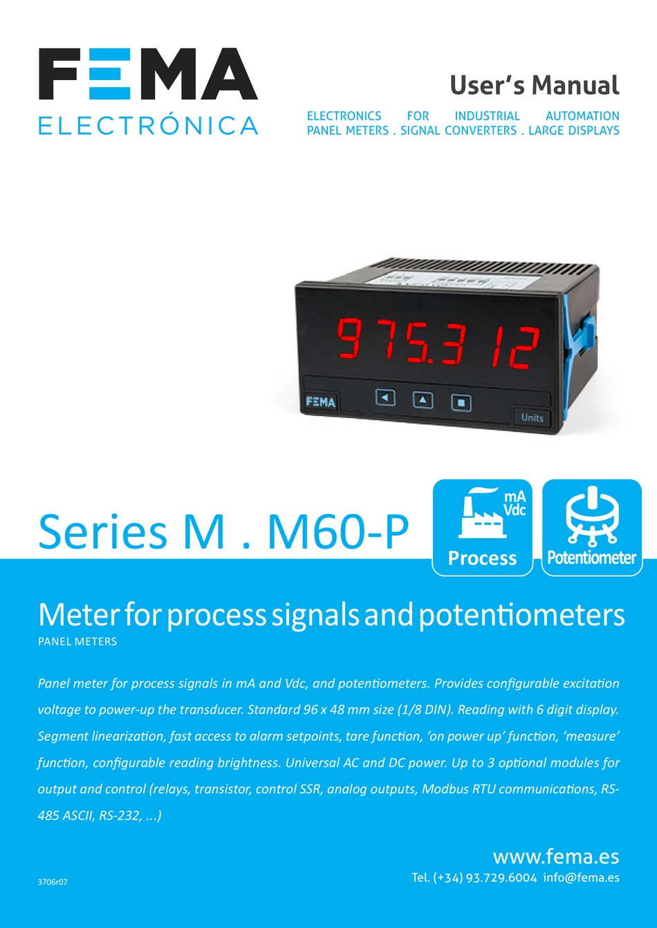 FEMA ELECTRONICA M60P USER MANUAL Pdf Download ManualsLib