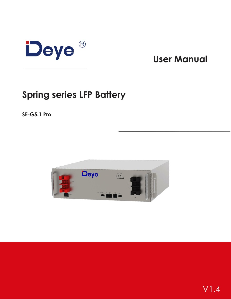 DEYE SPRING SERIES USER MANUAL Pdf Download ManualsLib