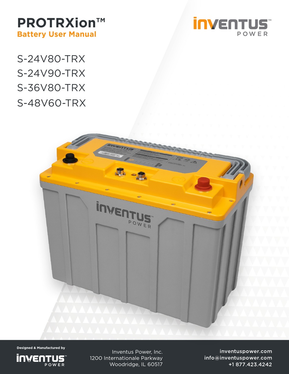 INVENTUS POWER PROTRXION S24V80TRX USER MANUAL Pdf Download ManualsLib
