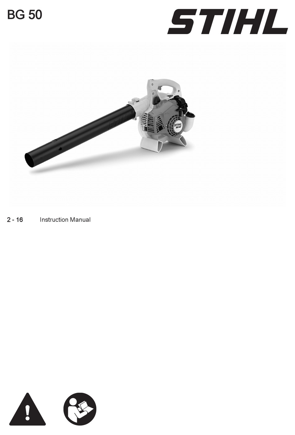 STIHL BG 50 INSTRUCTION MANUAL Pdf Download ManualsLib