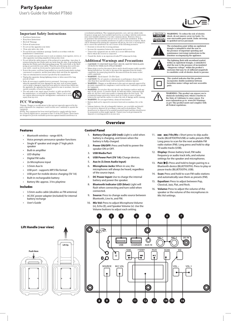 ILIVE PT860 USER MANUAL Pdf Download | ManualsLib