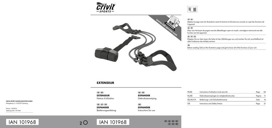 CRIVIT 101968 INSTRUCTIONS FOR USE MANUAL Pdf Download | ManualsLib