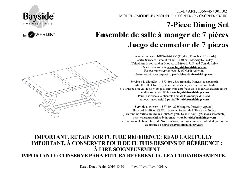 WHALEN BAYSIDE CSC7PD-2B-UK MANUAL Pdf Download | ManualsLib