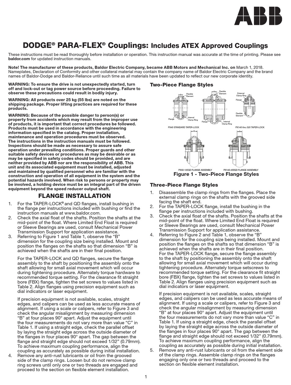 ABB DODGE PARAFLEX MANUAL Pdf Download ManualsLib