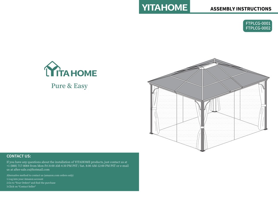 YITAHOME FTPLCG0001 ASSEMBLY INSTRUCTIONS MANUAL Pdf Download ManualsLib
