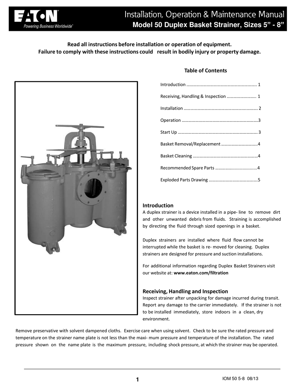 EATON 50 INSTALLATION, OPERATION & MAINTENANCE MANUAL Pdf Download ManualsLib
