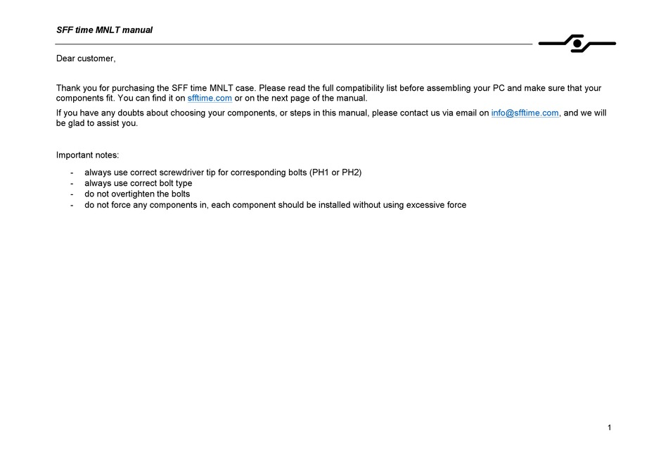 SFF TIME MNLT MANUAL Pdf Download | ManualsLib
