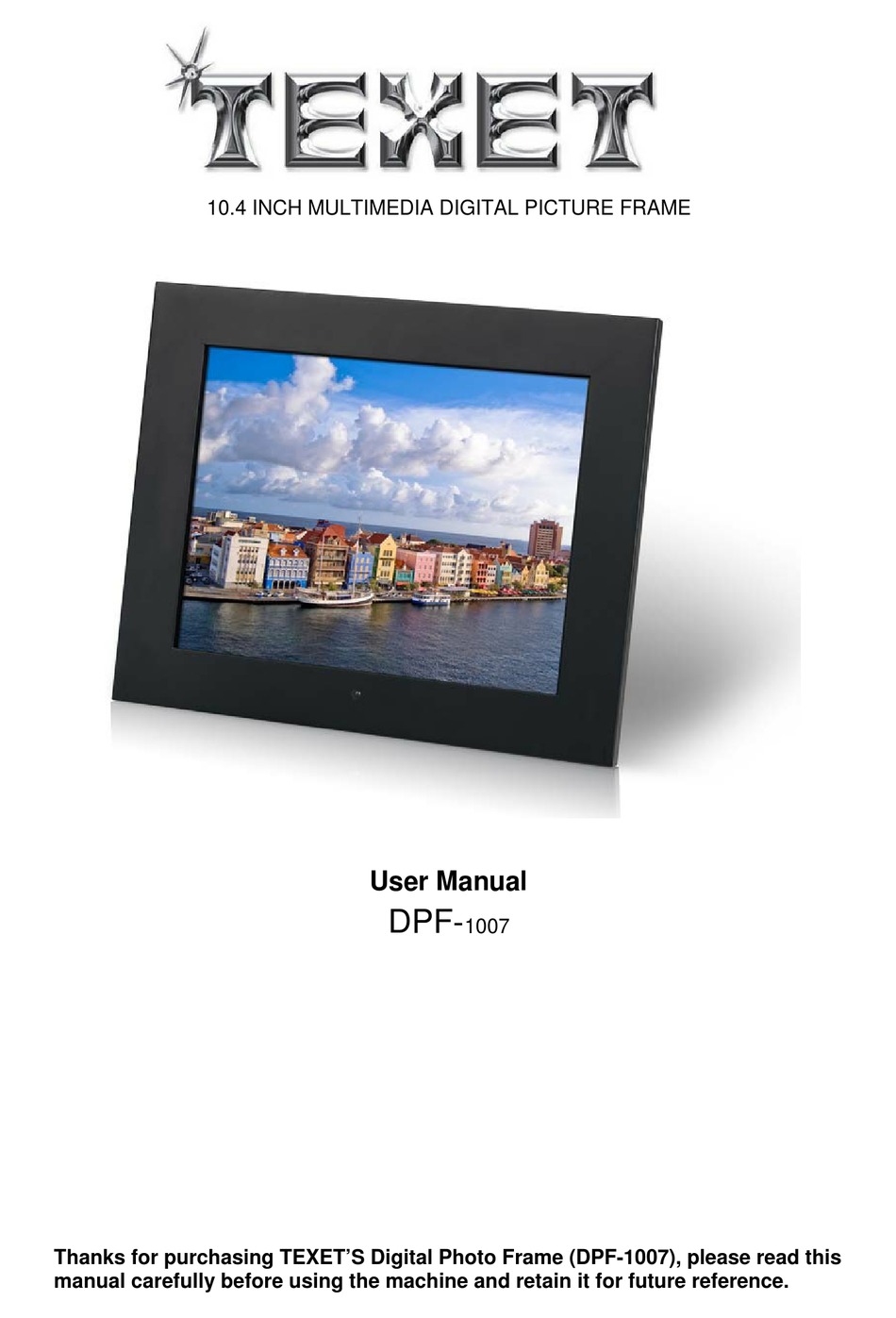 TEXET DPF1007 USER MANUAL Pdf Download ManualsLib