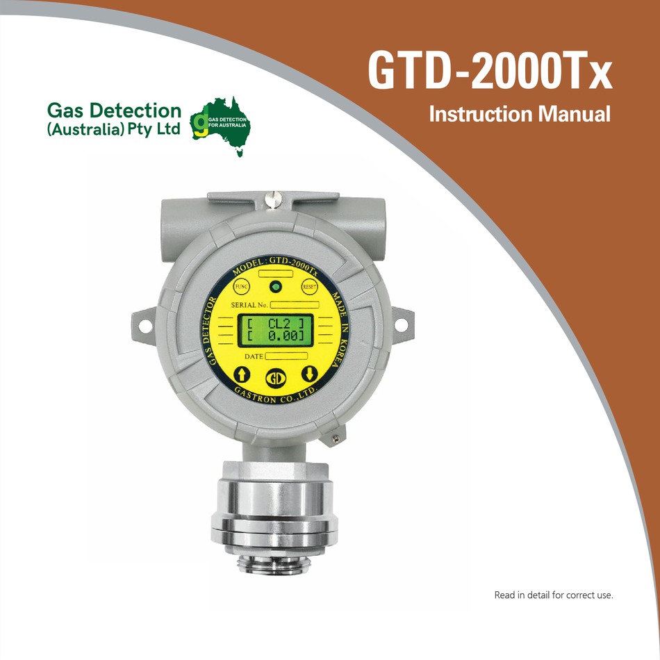 GAS DETECTION GTD2000TX INSTRUCTION MANUAL Pdf Download ManualsLib