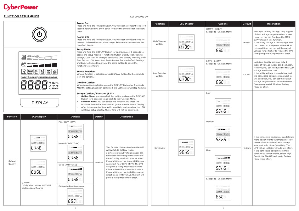 cyberpower-bl1450u-function-setup-manual-pdf-download-manualslib