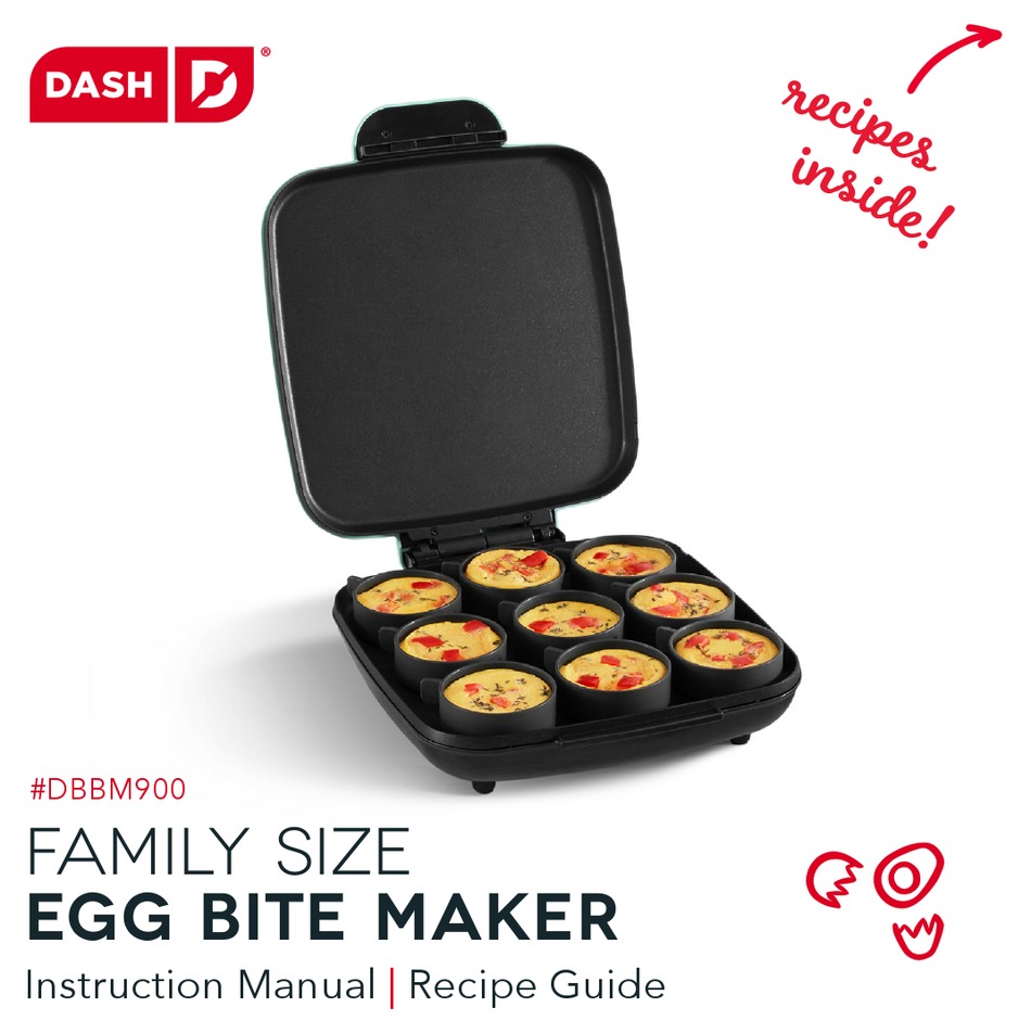 DASH DBBM450 Deluxe Sous Vide Style Egg Bite Maker Instruction Manual