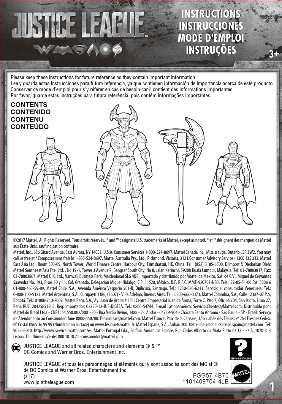 MATTEL JUSTICE LEAGUE INSTRUCTIONS Pdf Download | ManualsLib
