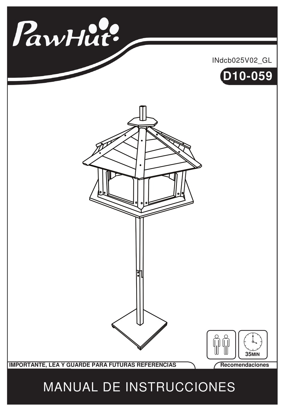 PAWHUT D10059 QUICK START MANUAL Pdf Download ManualsLib