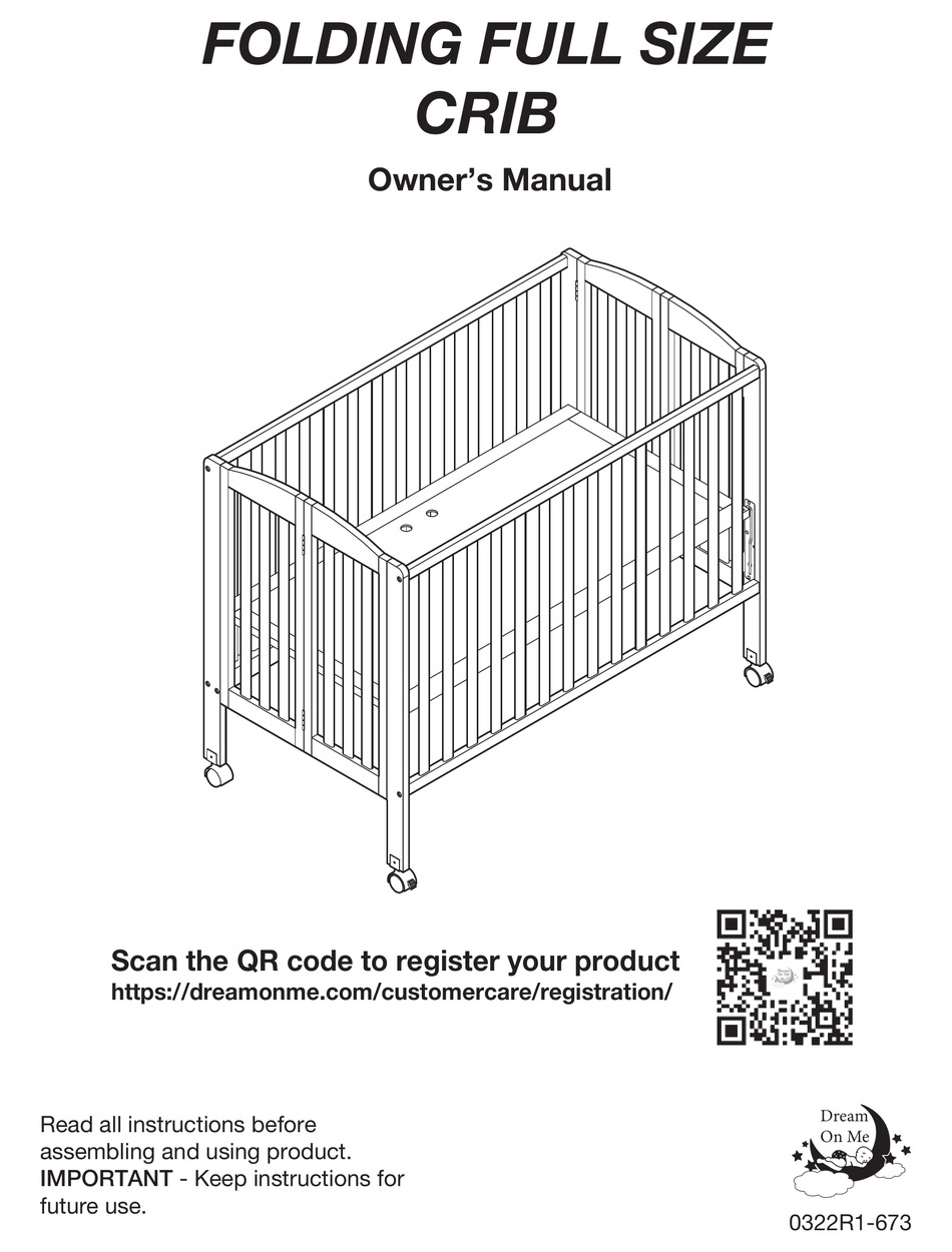 DREAM ON ME FOLDING FULL SIZE CRIB OWNER'S MANUAL Pdf Download ManualsLib