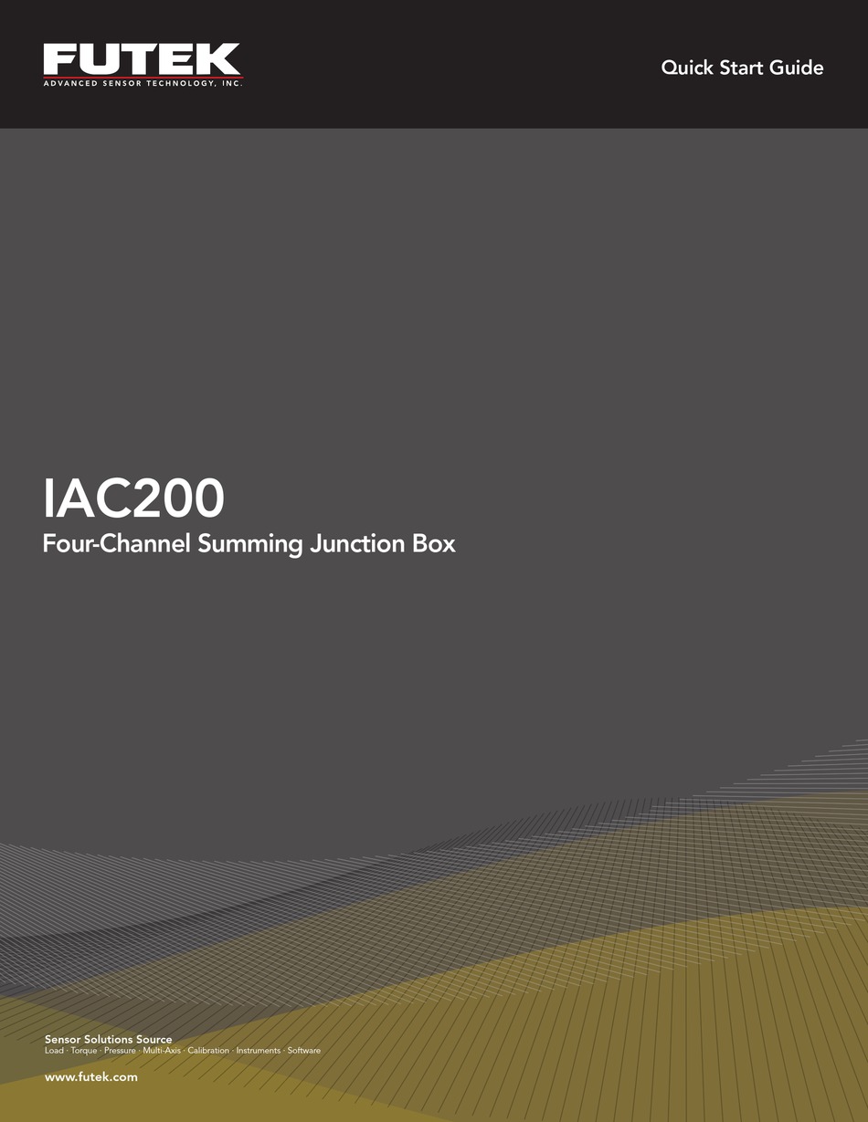 FUTEK IAC200 QUICK START MANUAL Pdf Download ManualsLib