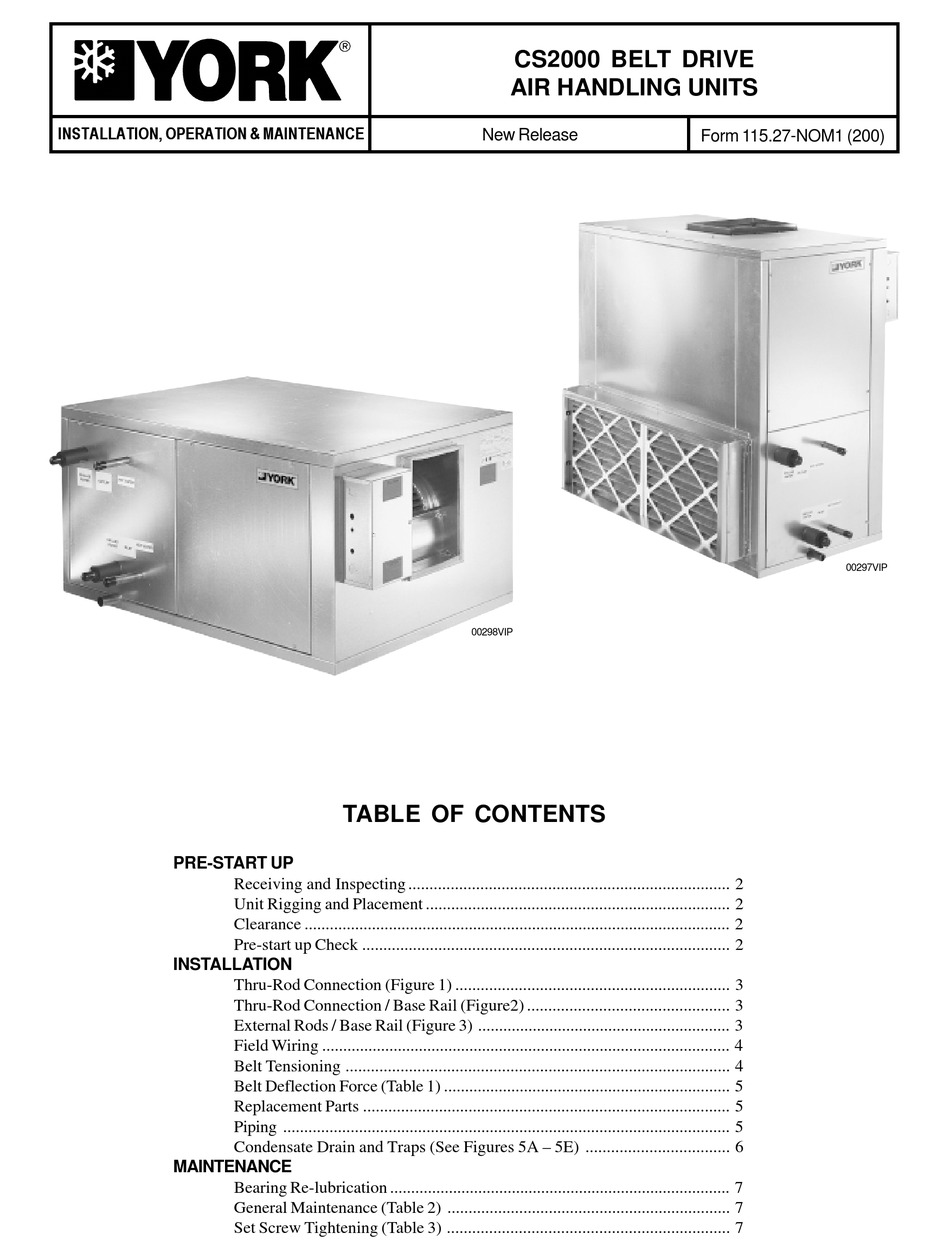 YORK CS2000 INSTALLATION OPERATION & MAINTENANCE Pdf Download | ManualsLib