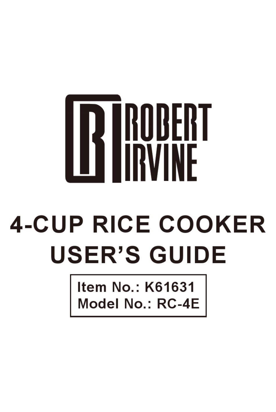 ROBERT IRVINE RC4E USER MANUAL Pdf Download ManualsLib