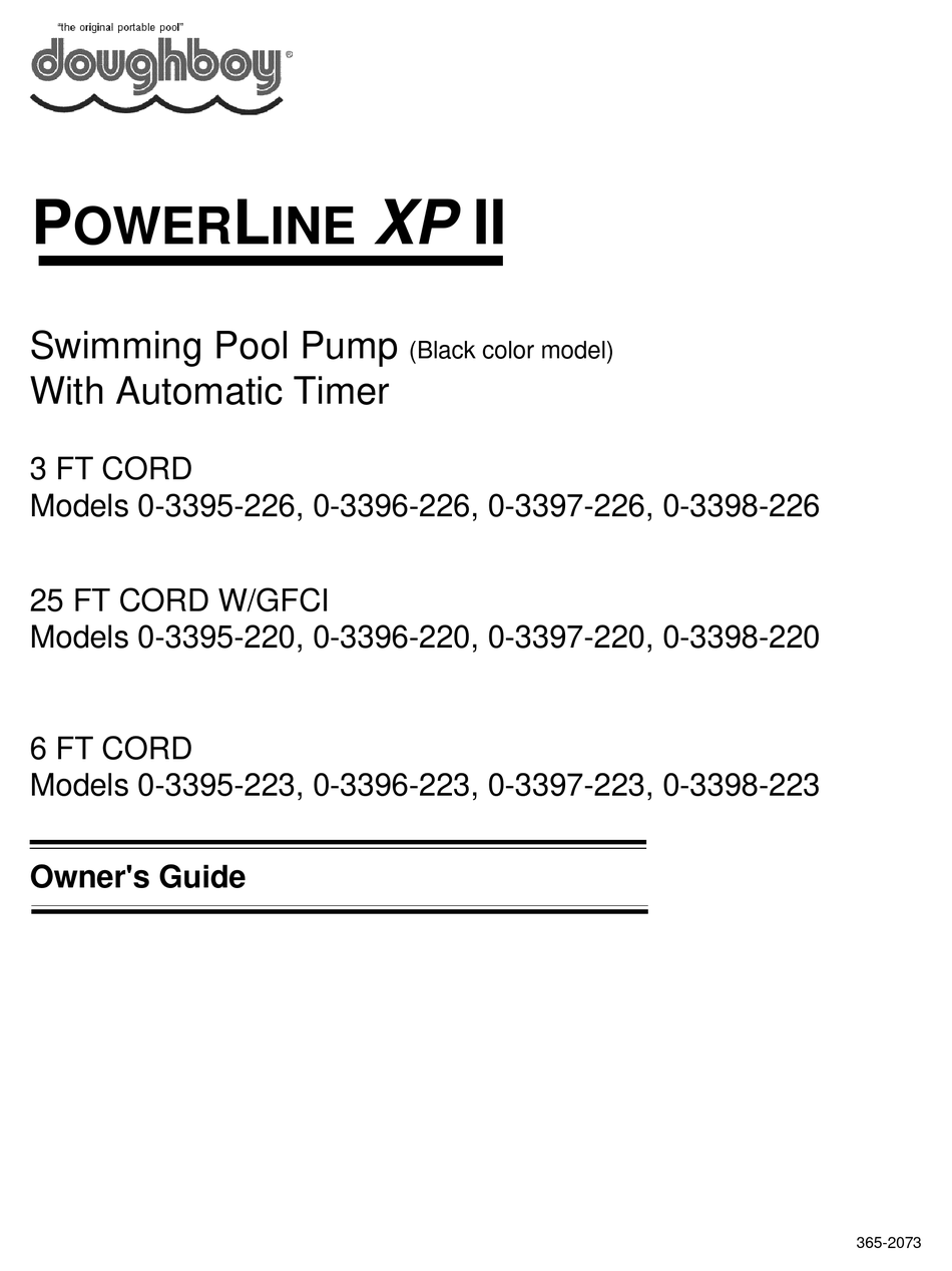 DOUGHBOY POWERLINE XP II OWNER'S MANUAL Pdf Download ManualsLib