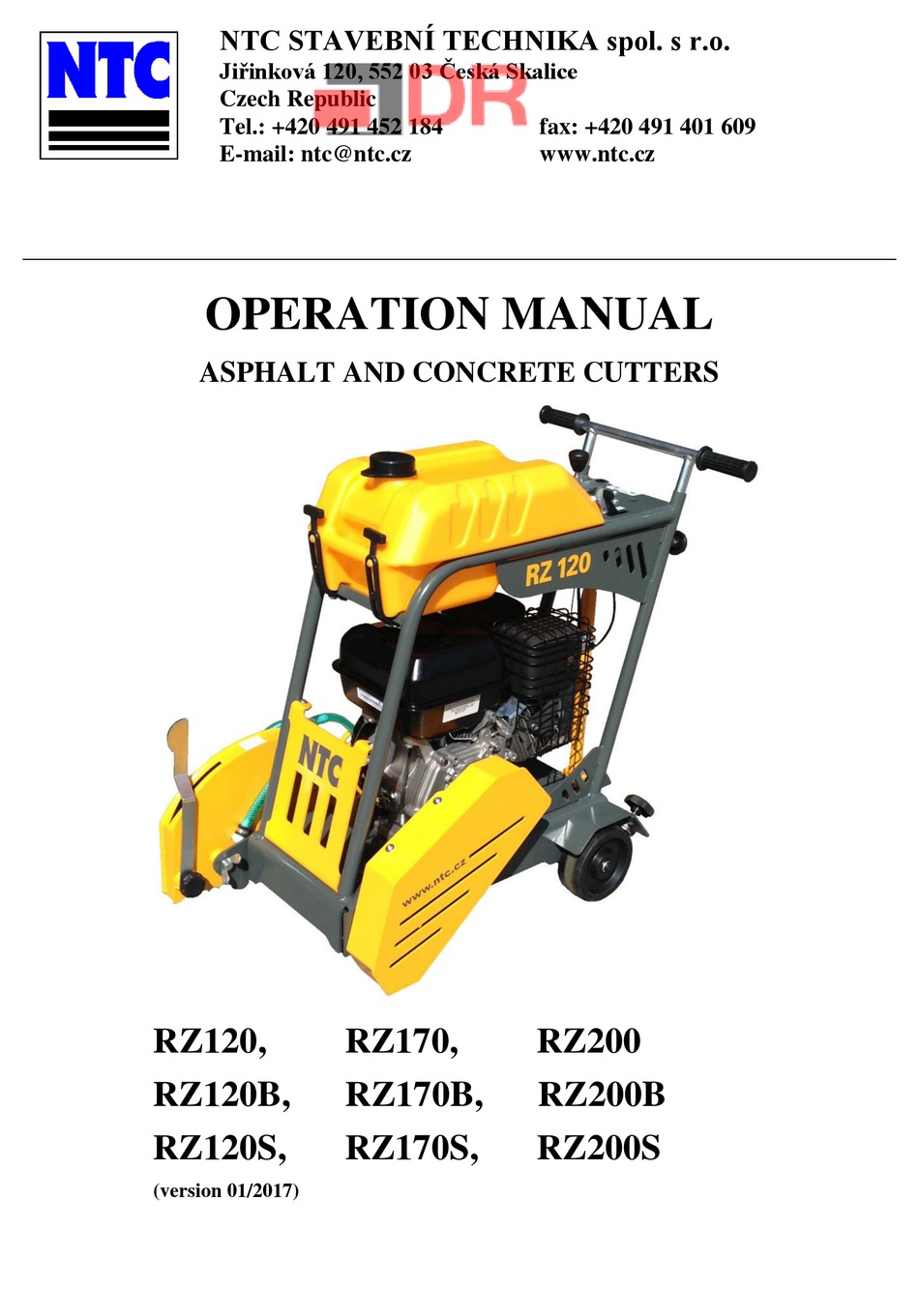 NTC RZ120 OPERATION MANUAL Pdf Download | ManualsLib