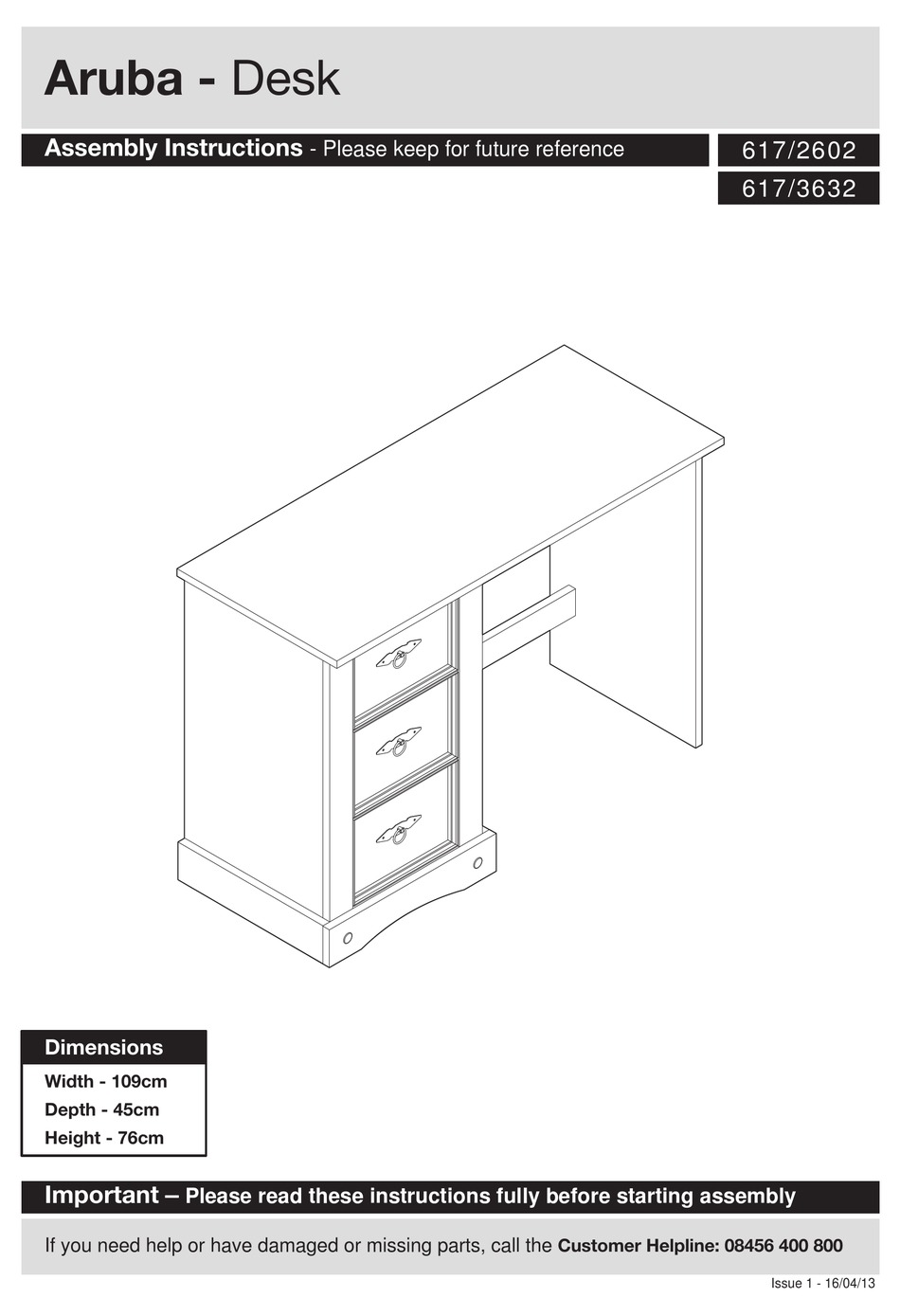 ARGOS ARUBA 617/2602 ASSEMBLY INSTRUCTIONS MANUAL Pdf Download ManualsLib
