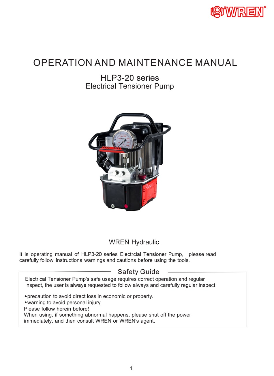 WREN HLP320 SERIES OPERATION AND MAINTENANCE MANUAL Pdf Download