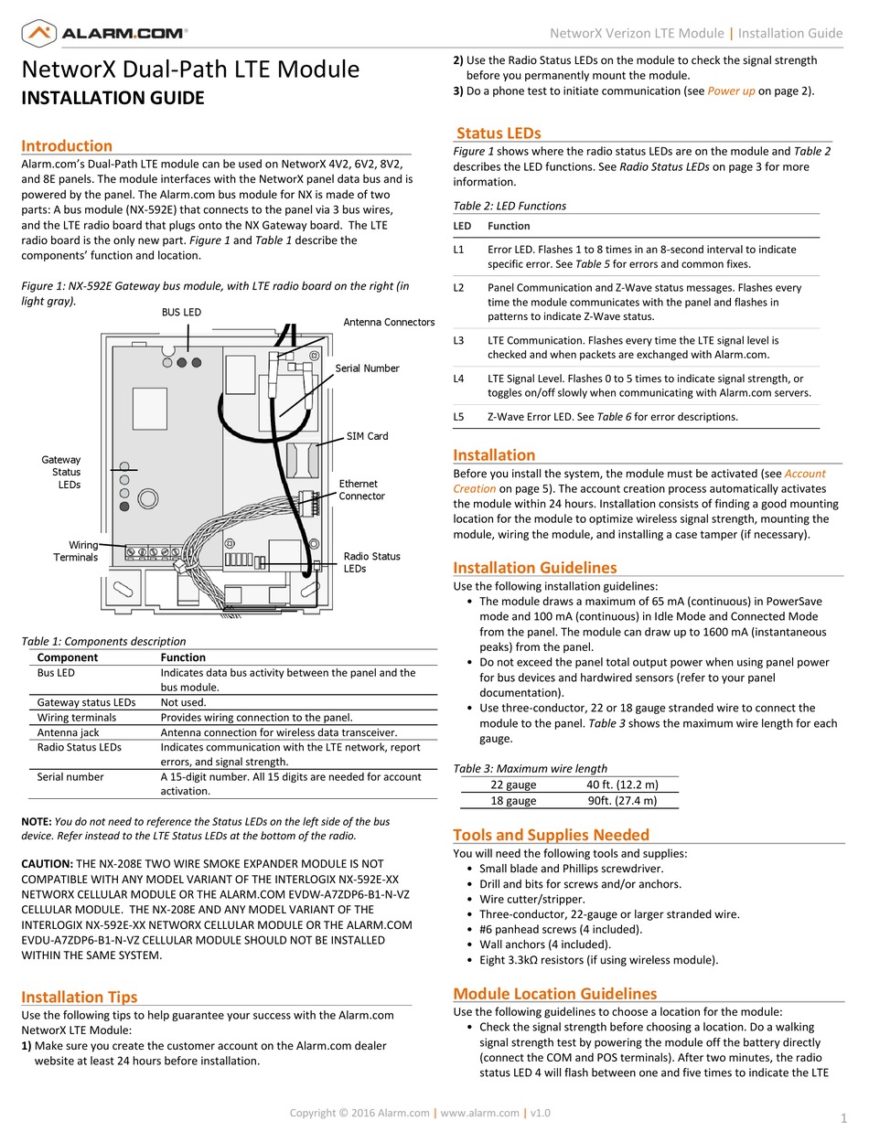 NETWORX ADC470L INSTALLATION MANUAL Pdf Download ManualsLib