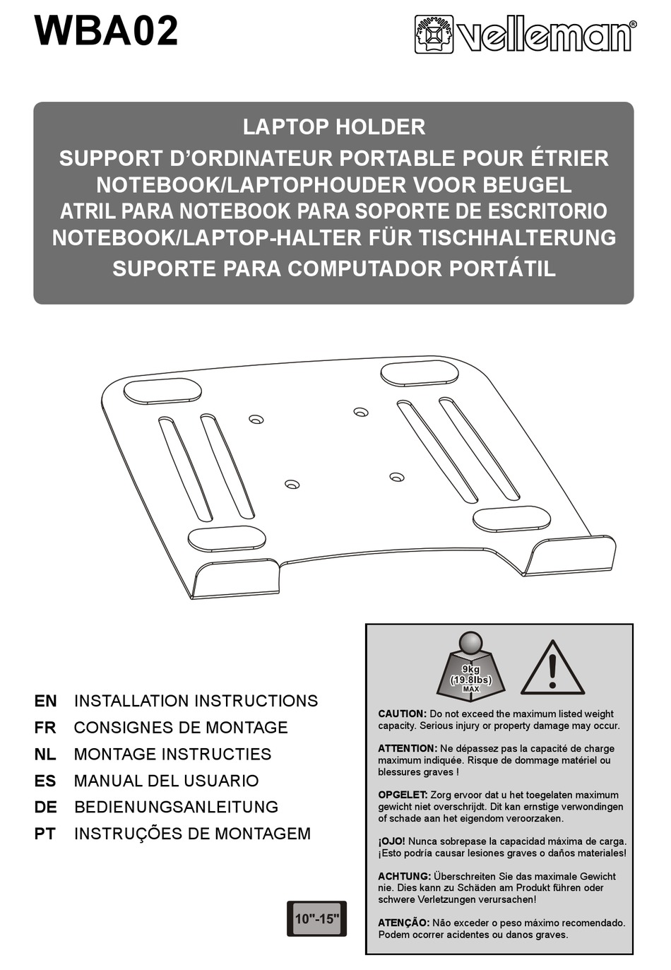 VELLEMAN WBA02 INSTALLATION INSTRUCTIONS MANUAL Pdf Download ManualsLib