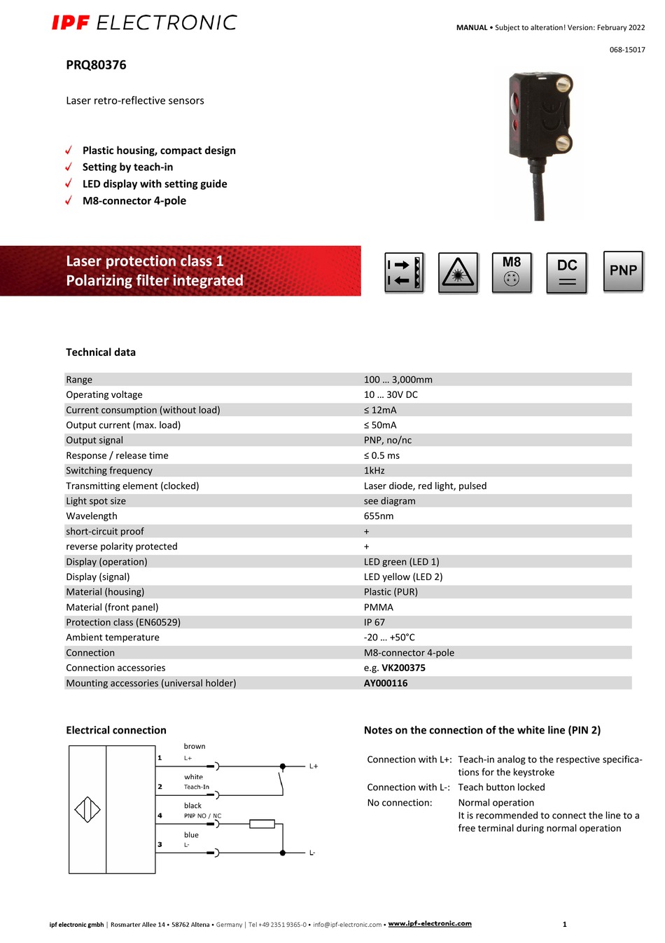 IPF ELECTRONIC PRQ80376 MANUAL Pdf Download ManualsLib