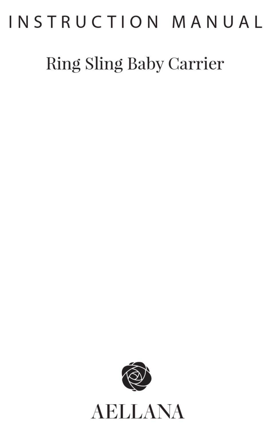 AELLANA RING SLING BABY CARRIER INSTRUCTION MANUAL Pdf Download