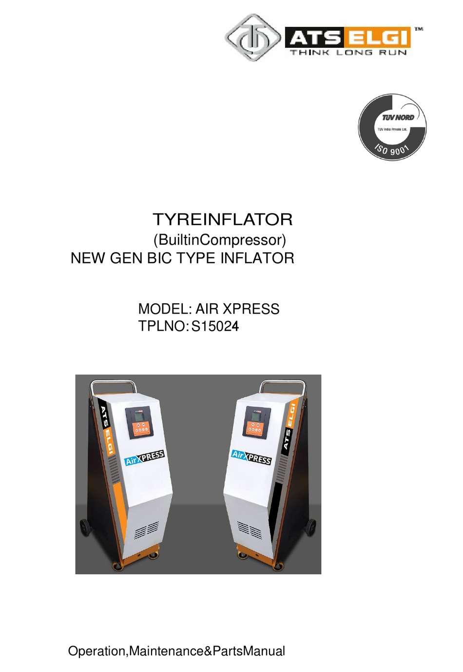 ATS ELGI AIR XPRESS OPERATION MANUAL Pdf Download ManualsLib