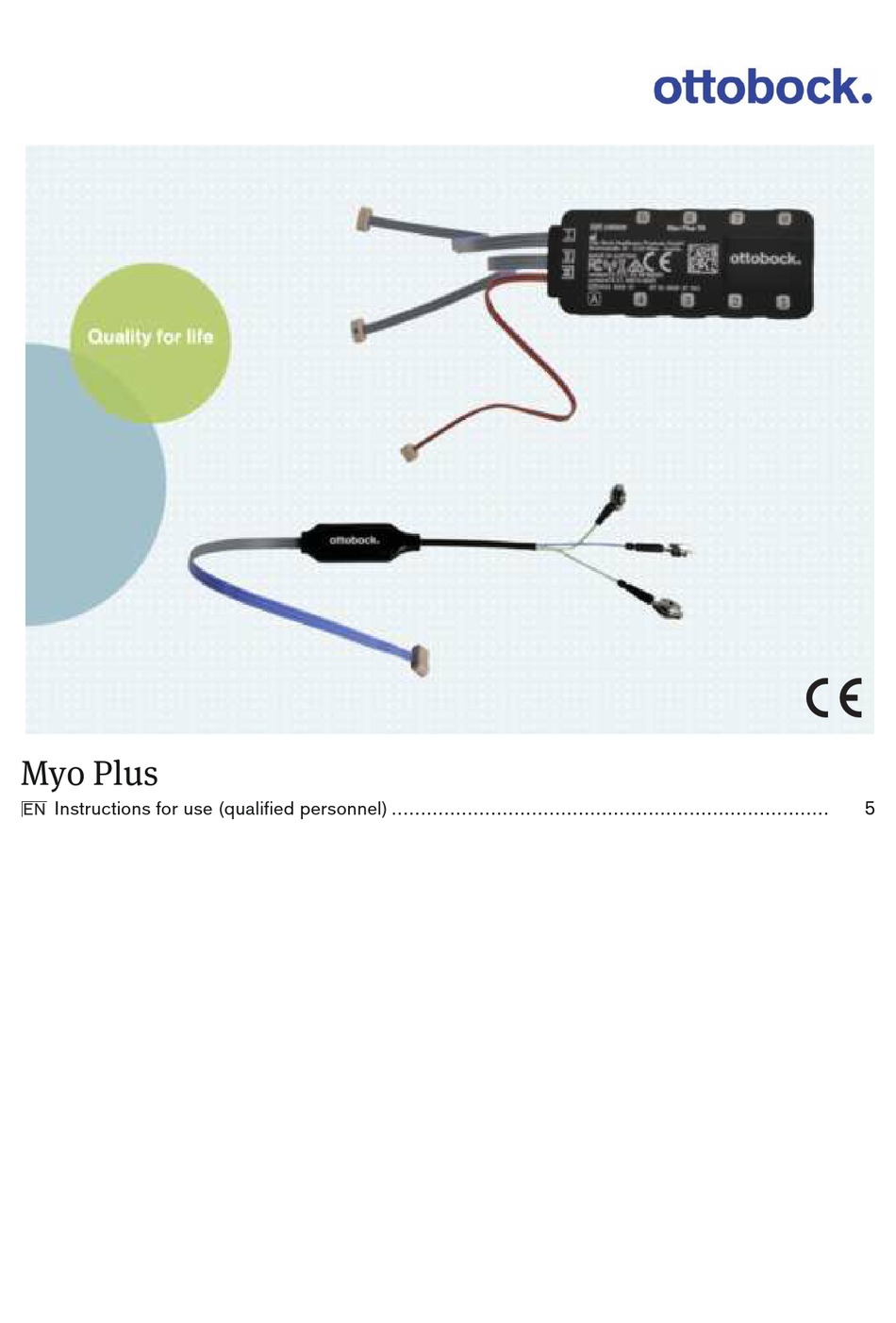 OTTO BOCK MYO PLUS INSTRUCTIONS FOR USE MANUAL Pdf Download | ManualsLib