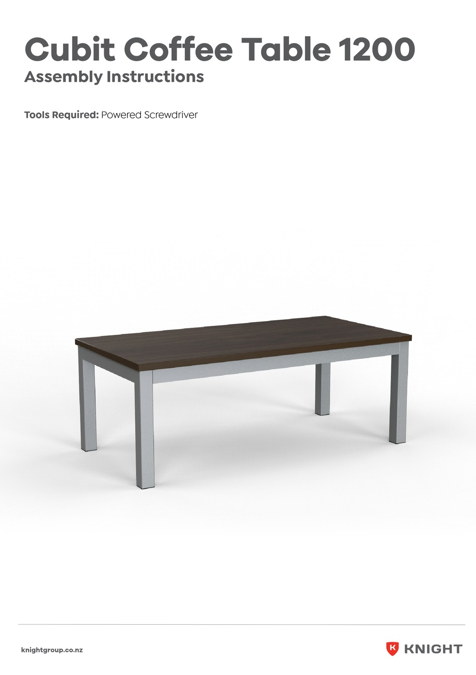 KNIGHT CUBIT COFFEE TABLE 1200 ASSEMBLY INSTRUCTIONS Pdf Download ManualsLib