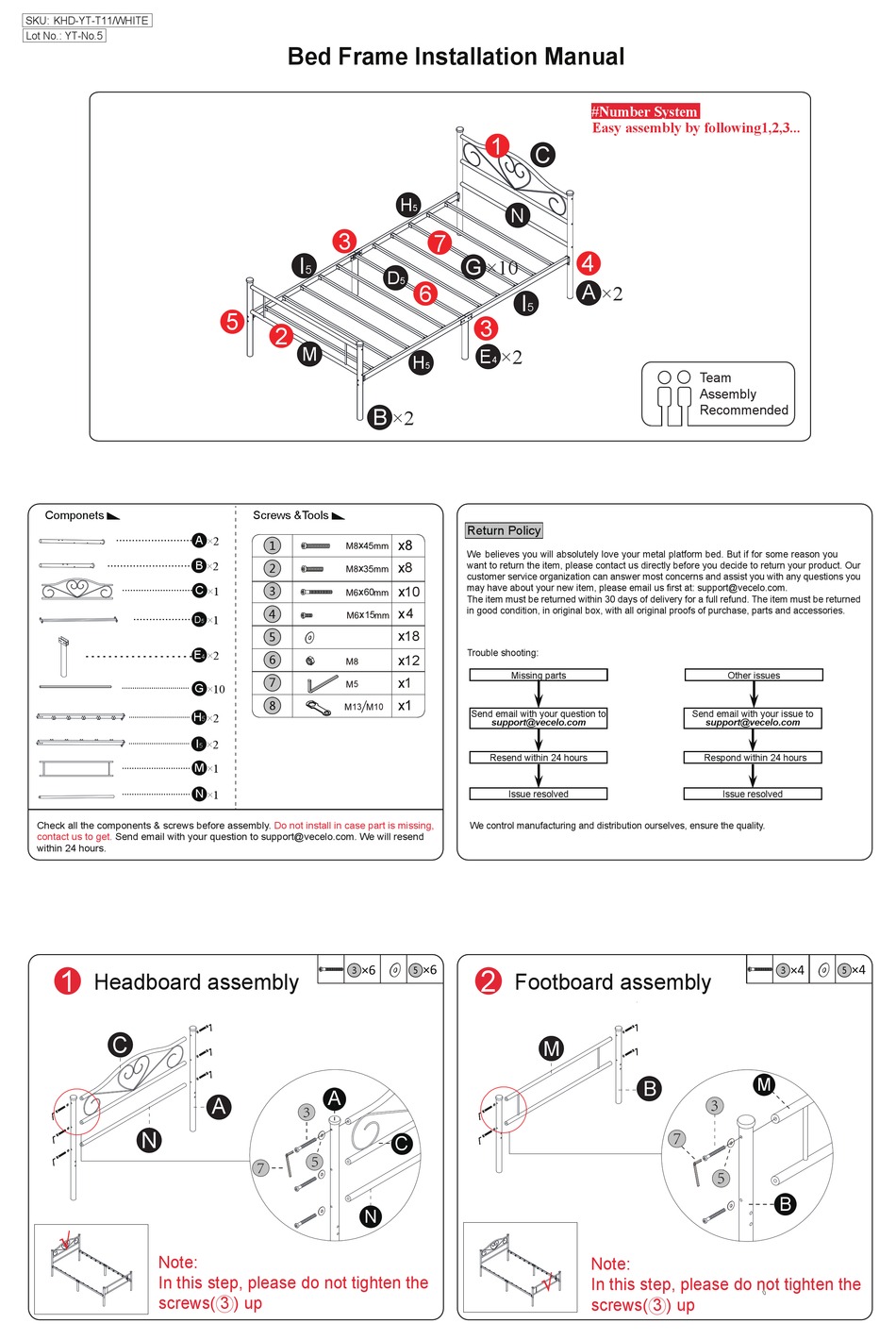 VECELO KHDYTT11/WHITE INSTALLATION MANUAL Pdf Download ManualsLib