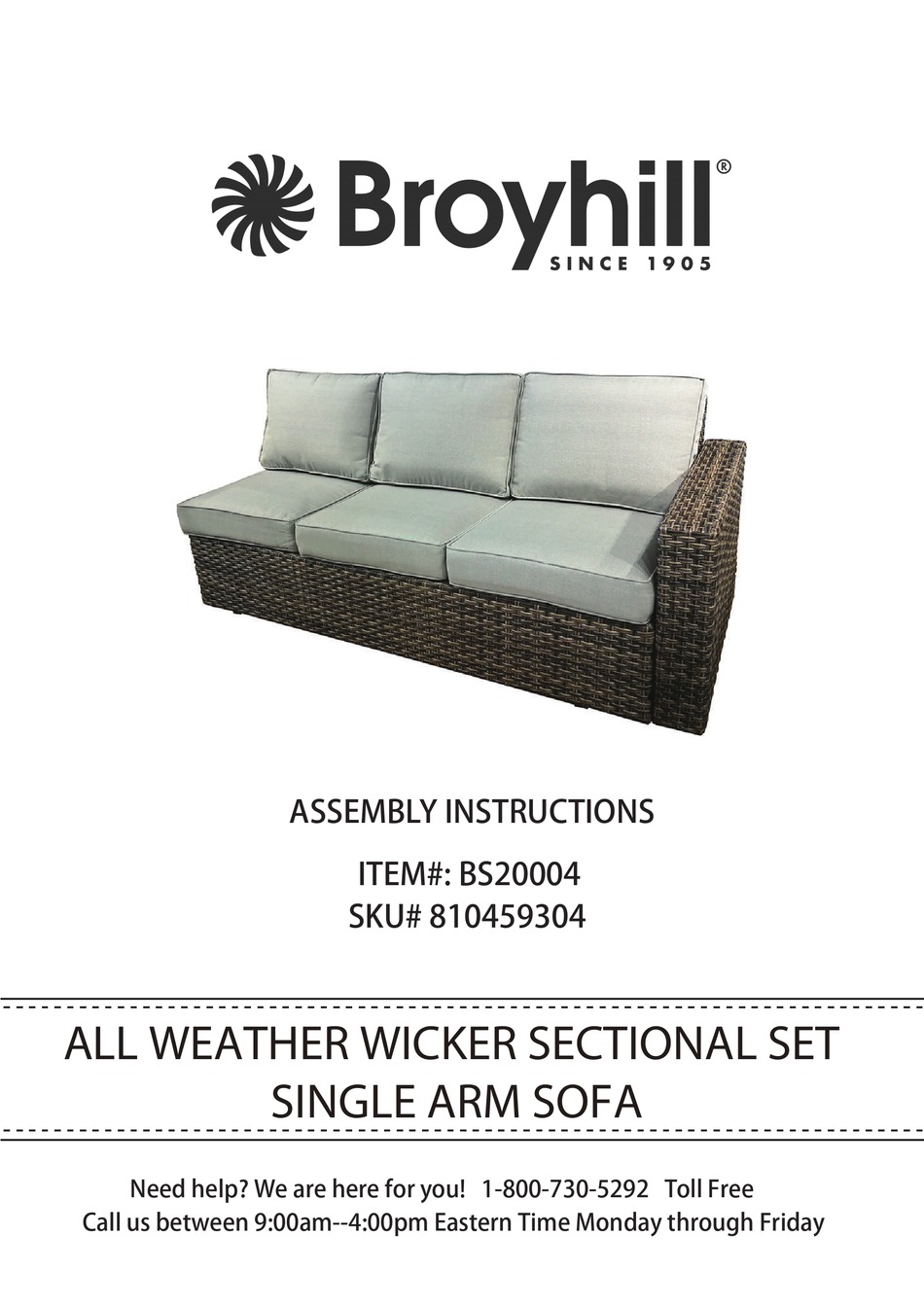 BROYHILL BS20004 ASSEMBLY INSTRUCTIONS MANUAL Pdf Download ManualsLib