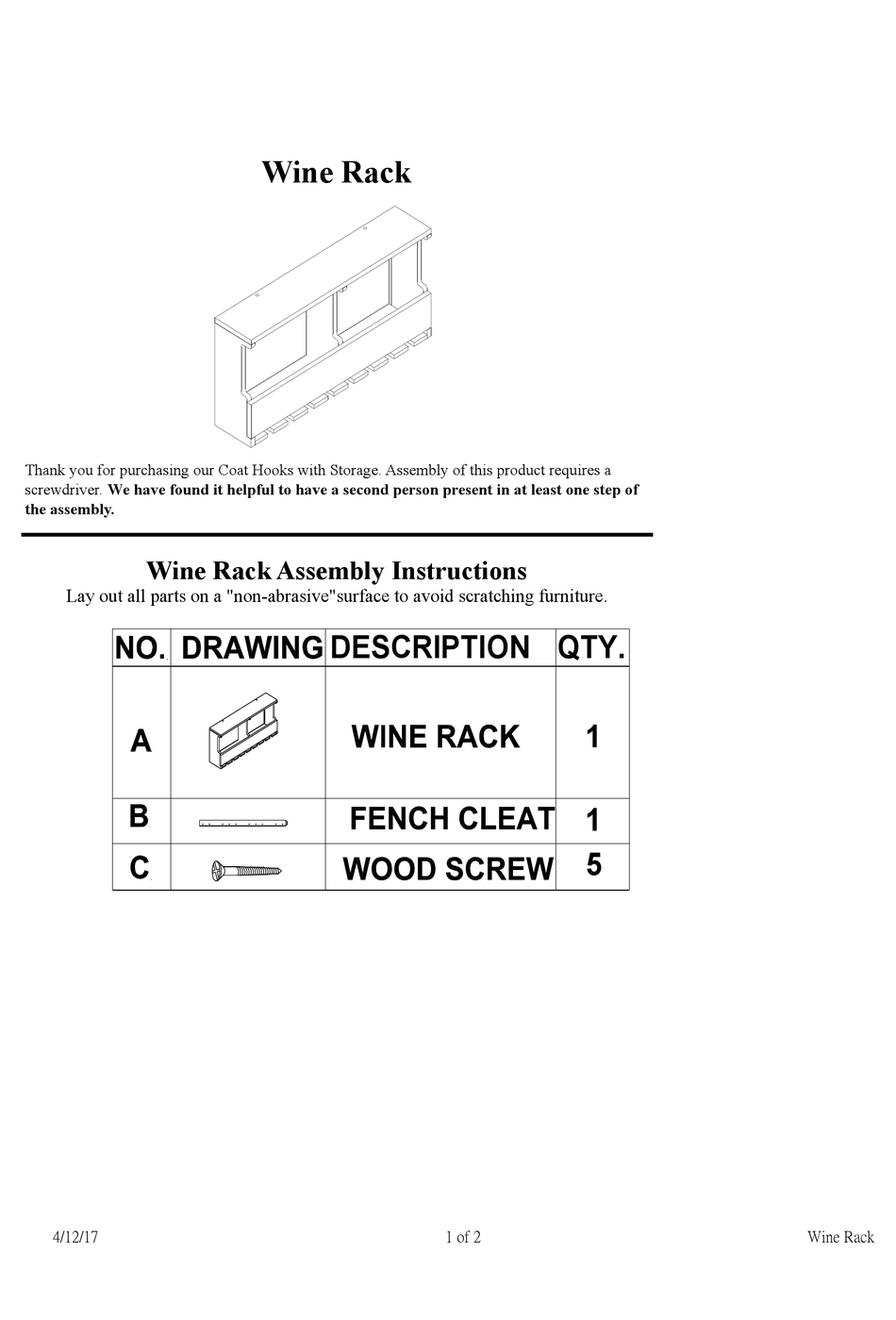 BOLTON FURNITURE POMONA AMBA3120 ASSEMBLY INSTRUCTIONS Pdf Download