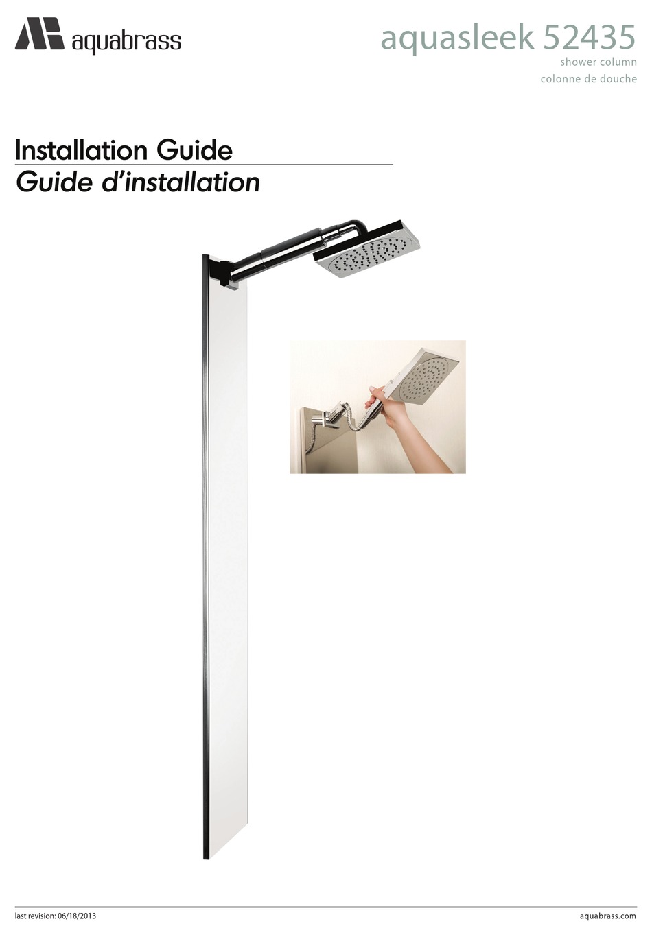 AQUABRASS AQUASLEEK 52435 INSTALLATION MANUAL Pdf Download ManualsLib