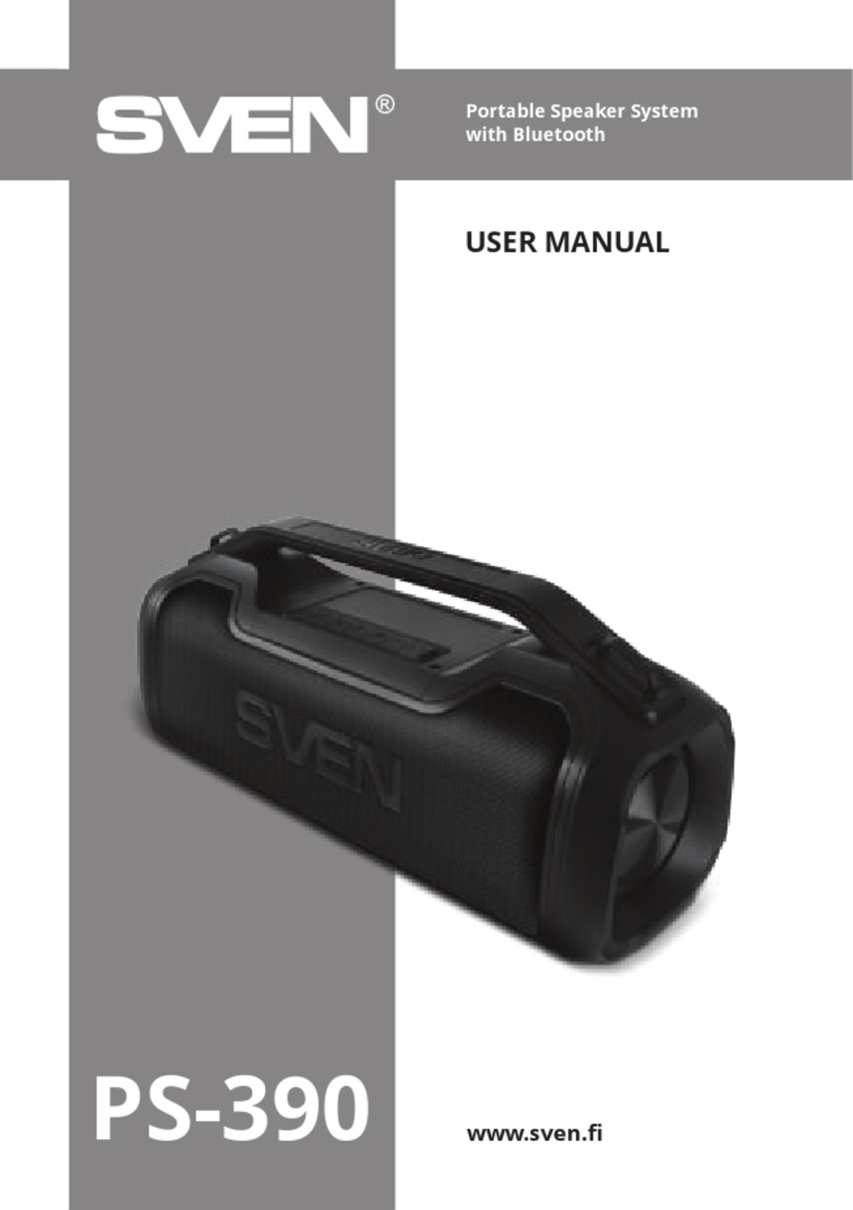 SVEN PS-390 USER MANUAL Pdf Download | ManualsLib