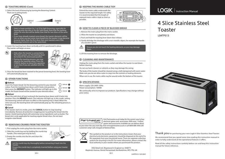LOGIK L04TPS13 INSTRUCTION MANUAL Pdf Download ManualsLib