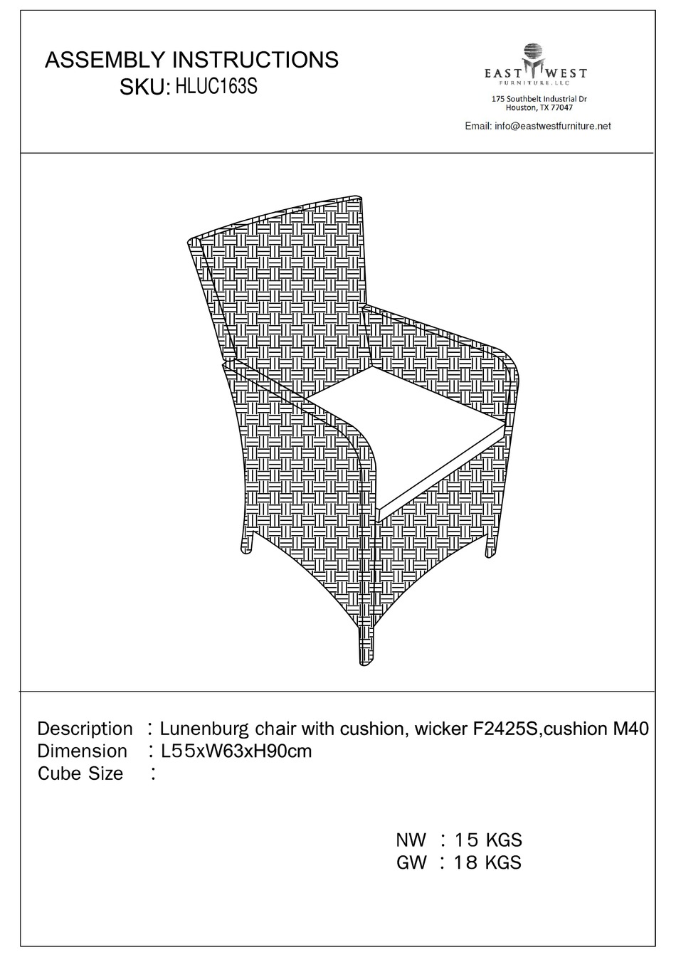 EAST WEST FURNITURE HLUC163S ASSEMBLY INSTRUCTIONS Pdf Download