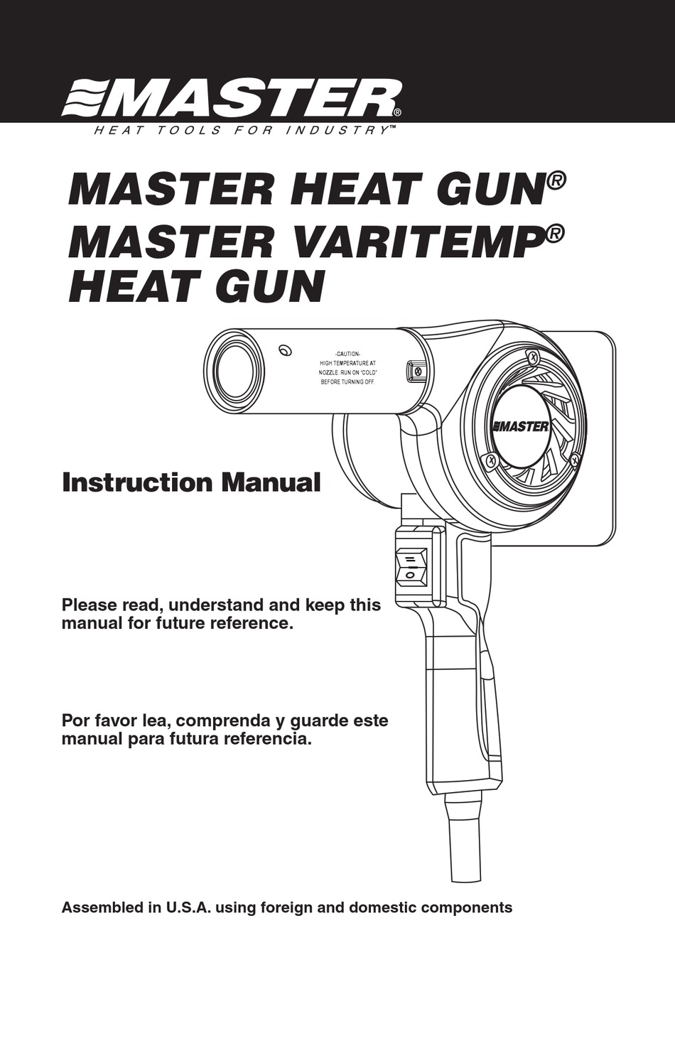 MASTER HEAT GUN HG801D SERIES INSTRUCTION MANUAL Pdf Download ManualsLib