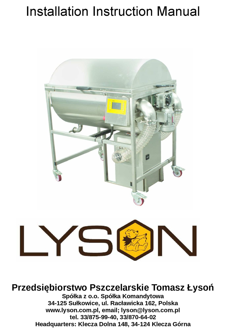 LYSON W4020 INSTALLATION INSTRUCTIONS MANUAL Pdf Download ManualsLib