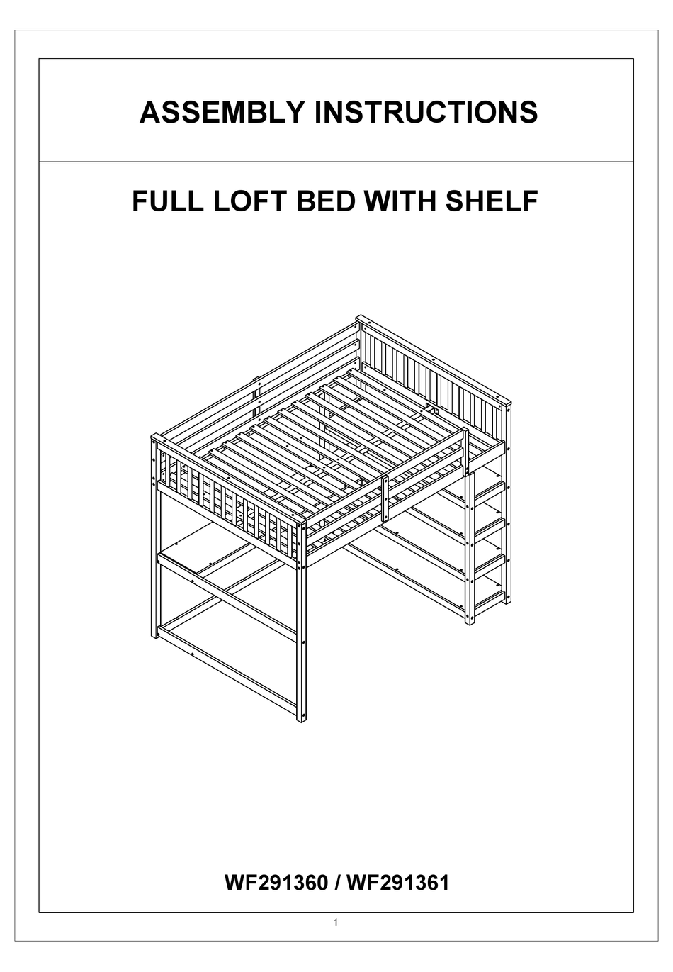OVERSTOCK WF291360 ASSEMBLY INSTRUCTIONS MANUAL Pdf Download ManualsLib